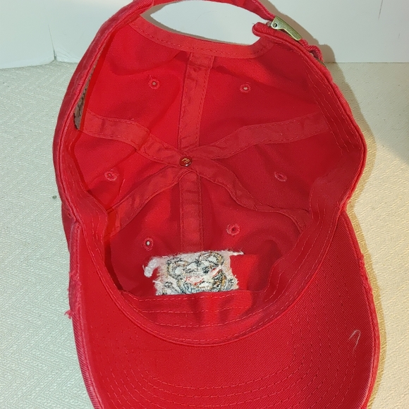 KBethos Bear Thinking of You Red Distressed Baseball Cap Logo Adjustable - Picture 8 of 9